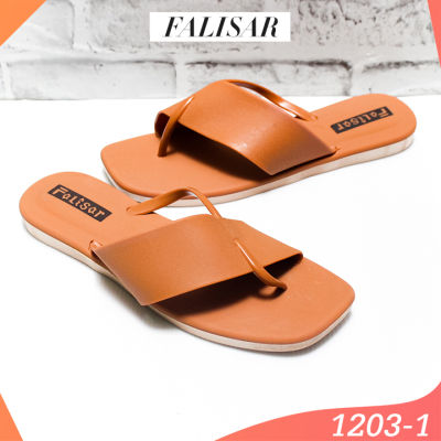 รองเท้าแตะแฟชั่น รองเท้าแฟชั่นเกาหลี รองเท้าแตะแบบสวม รองเท้าส้นแบน รองเท้าลำลอง รองเท้าผู้หญิง สวมใส่สบาย FALISAR รุ่น 1203-1
