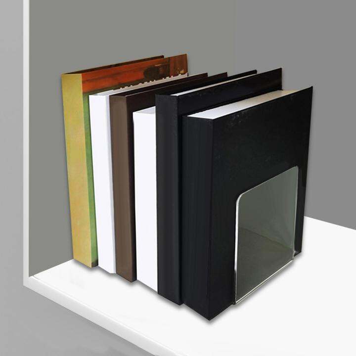 Loviver Acrylic Bookend Non Skid Bookshelf Decor L Shaped Bookend for