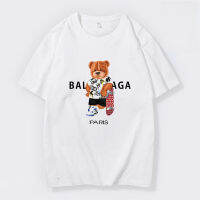 2023 NEW2023ฤดูร้อน Cool Bear Luxury Vintage Graphic T เสื้อ Hip Hop Anime Kanye Y2k T เสื้อผู้ชายสบายๆหลวม Tops Tees EU Size