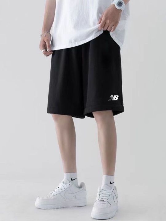 nb-sports-shorts-mens-summer-pure-cotton-thin-trendy-brand-outerwear-loose-casual-plus-size-versatile-basketball-cropped-pants