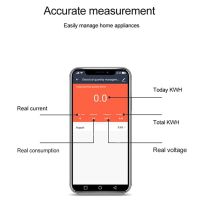 Tuya Smart WiFi Electricity KWH Meter Din Rail Single Phase AC 110V 230V CT AC Meter Plastic Electricity KWH Meter App Real Time Monitor (50A)