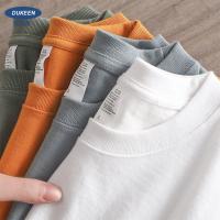 Dukeen 280gsm Oversized Heavyweight T Shirt for Men Summer Short Sleeve Tee 100% Cotton Plain Top Casual Mens Clothing 9.9oz