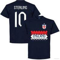 xzx 180305   Camiseta Do Mundo England T SHIRT Fãs Tee Sterling No . 10 Manga Curta Gola Redonda Roupa De Rua Plus Size