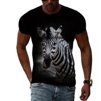 Summer Men Original Animal Zebra Printed T-shirt 3D Fashion Casual Personality Round Neck graphic t shirts Hip Hop harajuku Tees