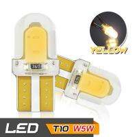 65Infinite (แพ๊คคู่ COB LED T10 W5W สีวอร์มไวท์) 2x COB LED Silicone T10 W5W  ไฟหรี่ ไฟโดม ไฟอ่านหนังสือ ไฟห้องโดยสาร ไฟหัวเก๋ง ไฟส่องป้ายทะเบียน ไฟส่องเท้า กระจายแสง 360องศา CANBUS สี วอร์มไวท์ ส้ม เหลือง  (Warm White)