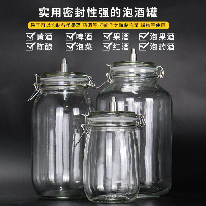 Secondary fermentation in pure liquid fermentor, sealed jar, wine