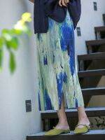 Issey Miyake Ink Painting And Dyeing Joker Senior Feeling Float Light Summer Flowers Exquisite Luxury Fold Skirts Elegant Show Thin