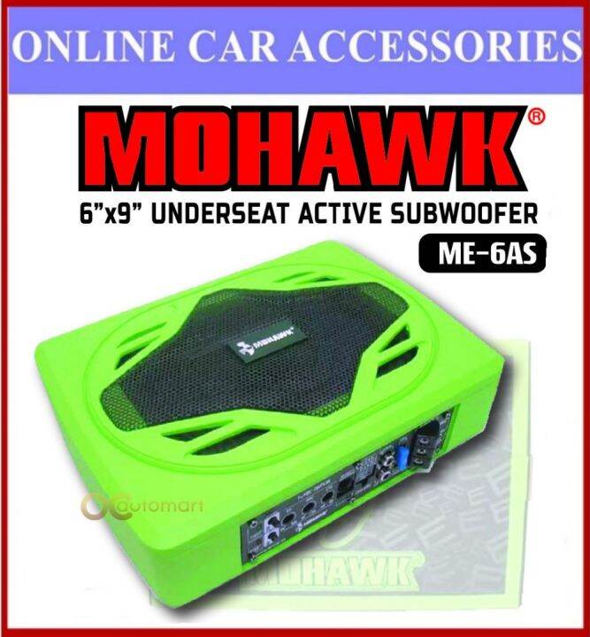 ME6AS Mohawk 6X9 Active Underseat Powerful Subwoofer Performance Green