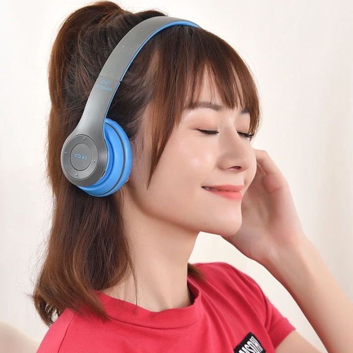 ราคาสุดช๊อคหูฟังบลูทูธ-หูฟังbluetooth-หูฟังไร้สายheadphone-stereo-รุ่น-p47-stereo-headphones