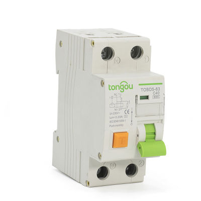 Type AC RCBO 40A 30mA 6KA 36mm Electromechanical Type Residual Current Circuit Breaker With Over Current and Leakage Protection