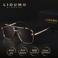 {Paopao glasses}LIOUMO 2022ที่มีคุณภาพสูงแว่นกันแดด P Olarized ผู้ชายกรอบโลหะวัน Night Vision แว่นตาผู้หญิงวินเทจขับรถแว่นตา Gafas De Sol