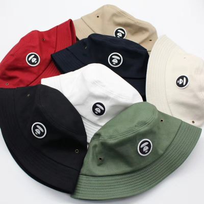 หมวกบักเก็ต Aape Bucket hat แฟชั่นบ๊อบหมวกฮิปฮอปผ้าฝ้ายผู้ชายผู้หญิงสบาย ๆ หมวกดวงอาทิตย์