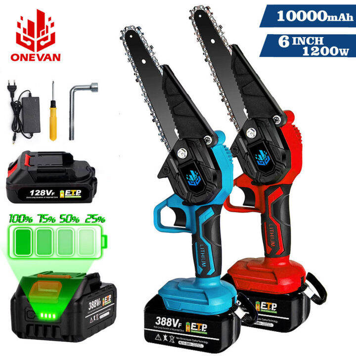 6 Inch Mini Electric Chainsaw Cordless Chain Saw Portable Onehanded