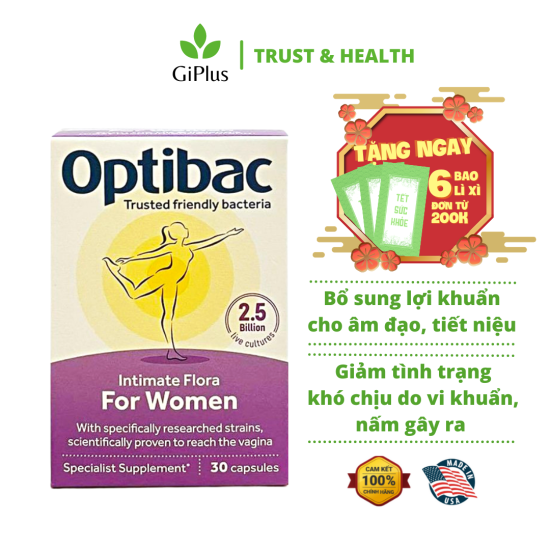 Viên uống men vi sinh dành cho phụ nữ optibac probiotics intimate flora - ảnh sản phẩm 1