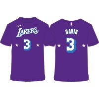 2023 Davis #3เสื้อยืดคุณภาพพรีเมี่ยม NBA Los Angeles Lakers