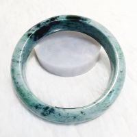 (J05) กำไลหยก พม่าแท้ Jadeite Type A ขนาด Size 62.6 mm. มีใบเซอร์