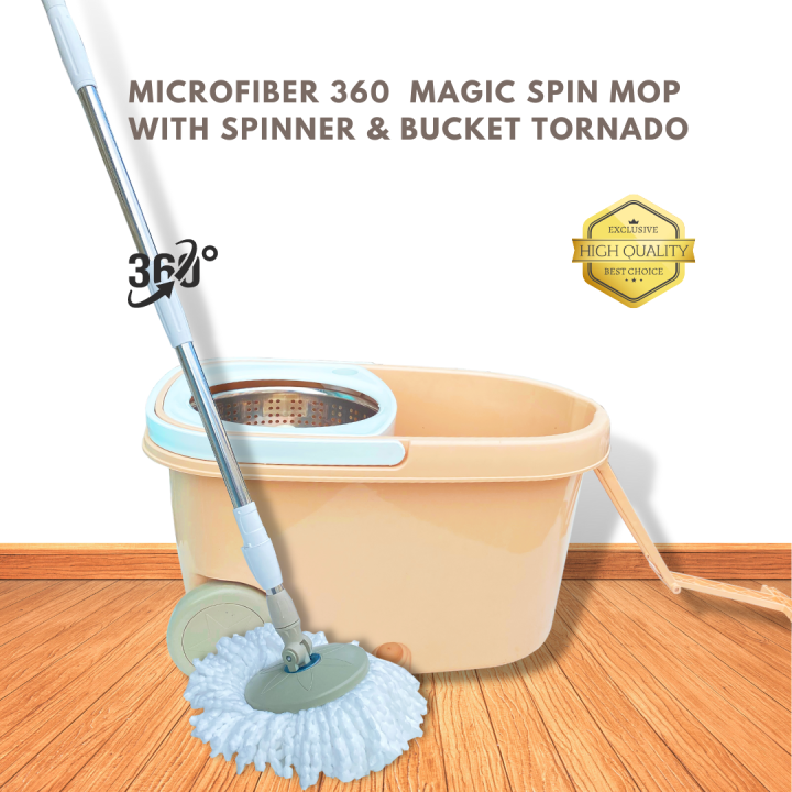 Spin Mop With Spinner and Bucket Magic Tornado Mop 360 ° Easy Rotating