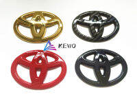 1Pc ABS Toyota พวงมาลัยโลโก้ Paste Type Hollow โลโก้คาร์บอนทอง Glossy RED Altis Yaris Rav4 Camry Wish VIOS