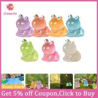 Jiogein 7pcs Mini Luminous Figurines Miniature Minifing Mini Garden Resin Resin Frog รูปปั้นรูปปั้น