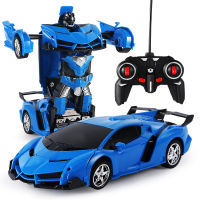 One-Click Transformer Robot Remote-Control Automobile Drift Racing Car Remote Control Car Rechargeable Boy Children Toy Car