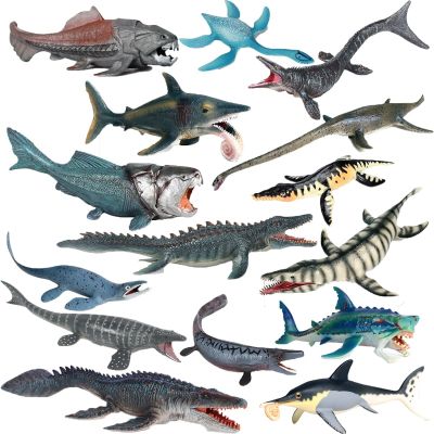 ZZOOI Hot Simulation Dinosaur Lifelike Mosasaurus Plesiosaur Dunkleosteus Action Figures Model Collection Educational Children Toy