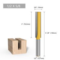 1ชิ้น1/2ก้านพิเศษยาวตรงเราเตอร์บิต3Quot; ใบมีด16มิลลิเมตร18มิลลิเมตร20มิลลิเมตรตัด Dia. เครื่องตัดงานไม้