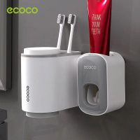 [พร้อมส่ง]ECOCO ที่แขวนแปรงสีฟัน แบบติดผนัง ที่บีบยาสีฟัน ชั้นวางของในห้องน้ำ E1905 E1922