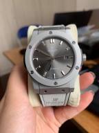 Đồng hồ nam nữ Hubblot xám lông chuột máy cơ 100% cao cấp A+ sz 40 42 hộp da + kèm ảnh thật (Luxury Watches)) thumbnail