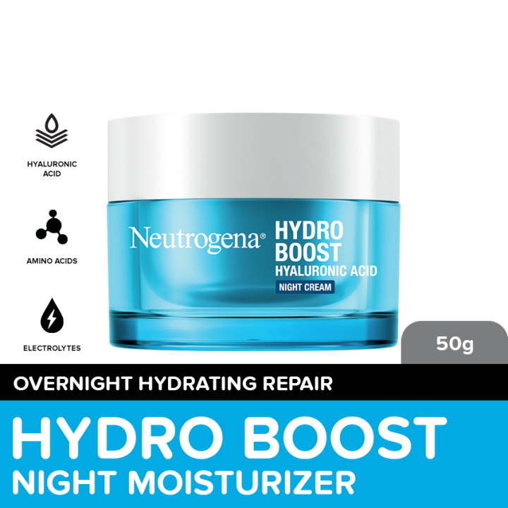 Neutrogena Hydro Boost Night Cream 50g - Overnight Face Moisturizer ...