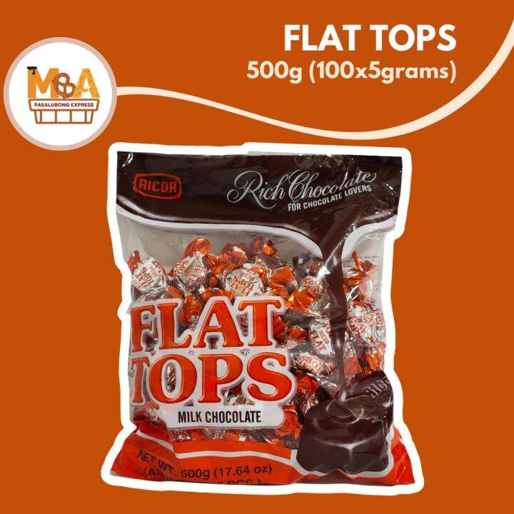 CHOCOLATE FLAT TOPS (100 PIECES) (500 GRAMS) Lazada PH