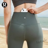 【hot sale】▬ C04 lulu Womens Yoga Pants With Pockets High Elasticity Fitness Pants Quick-Drying Sports Pants Leggings Casual