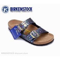 【Original】Birkenstock Arizona Mens/Womens Classic Cork Colorful Black Snake Slippers