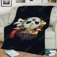 (Multi size available in stock)  Funny Panda Ramen Noodles Custom Flannel Throw Blanket Personalized Blankets for Sofa Gift Customized DIY Print on Demand  (Free personalized design available)