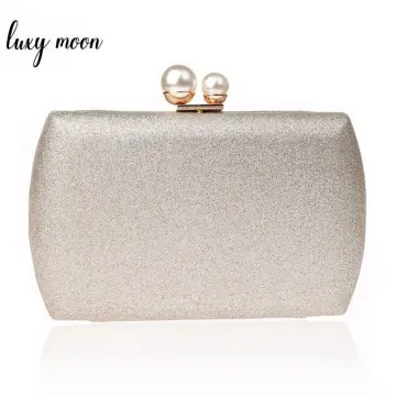 Luxy Moon Women's Clutch Evening Bag Flower Handbag Wedding Purse, Gold