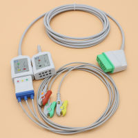 12P Nihon Kohden ECG EKG 3-Leads Trunk Cable และ Leadwire สำหรับ BSM-2301,2353,5100,Multi-Parameter ข้างเตียง Monitor,Ahaiec.