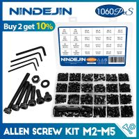 1060pcs M2 M3 M4 M5 Hex Socket Screw Set Carbon Steel Flat Round Cap Head Screws Bolts and Nuts Assortment Kit with Storage Box Nails Screws Fasteners