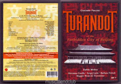 Puccini opera Turandot Zhang Yimou Forbidden City Version (DVD / Chinese / English subtitles)