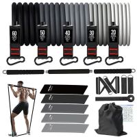 18 in 1 Pilates Bar Kit Fitness Resistance Bands Set Fitness Stick Pull Rope Workout Bar Elastic Band Gym Bodybuilding Equipment Exercise Bands