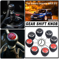 6ความเร็วหนังสีดำเกียร์ Shift Knob Lever Shifter Stick Head สำหรับ Legacy Subaru Forester Outback Impreza STI WRX 2009-2018