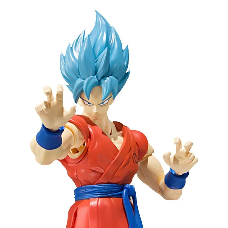 Compre SHF Dragon Ball Z Super Saiyan Goku Figure Blue Hair PVC Toys 15cm  barato — frete grátis, avaliações reais com fotos — Joom
