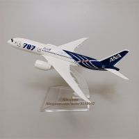 โมเดลเครื่องบิน787สำหรับเด็ก16ซม. ทำจากโลหะอัลลอยด์เครื่องบินอะนา B787เครื่องบินไดคาสท์เครื่องบินจำลอง Ana Boeing