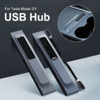 [จัดส่งฟรี] สำหรับ Tesla รุ่น3รุ่น Y 2021-2022 USB Hub Docking Station 27W Fast Charger 3พอร์ต USB Adapter ชาร์จ Power Splitter Extender