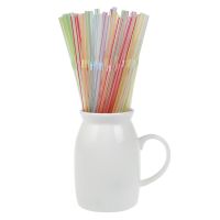 200pcs Disposable Straws Bpa free Flexible Plastic Striped Multi Colored Straw Perfect For Hot And Cold Beverages Plastic Straws