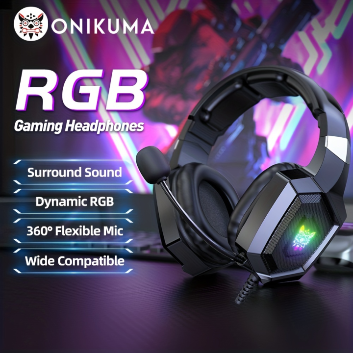 ONIKUMA K8 Stereo surround sound Omnidirectional HD Microphone Game