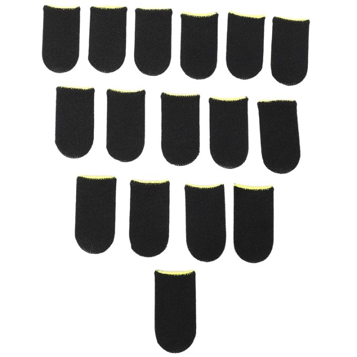 18-pin-carbon-fiber-finger-sleeves-for-pubg-mobile-games-press-screen-finger-sleeves-black-amp-yellow-16-pcs