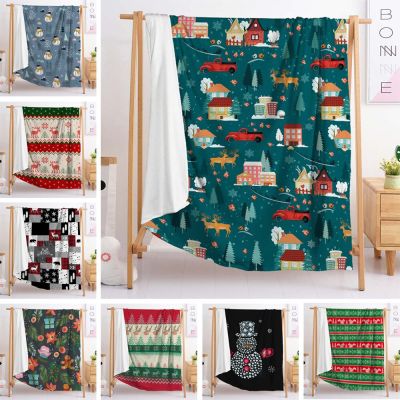 （in stock）High quality Christmas Sherpa blanket | Christmas decoration, wool, plush, warm, comfortable reversible Microfiber holiday blanket（Can send pictures for customization）