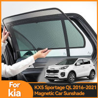 สำหรับ Kia KX5 S Portage 4 QL 2016-2021แม่เหล็กม่านบังแดดรถยนต์โล่ด้านหน้ากระจกกรอบม่านด้านหลังหน้าต่างด้านข้างสีอาทิตย์ Visor