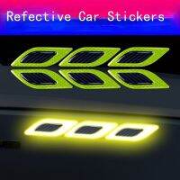 6pcsSet Car Reflective Stickers Anti-Scratch Safety Warning Sticker for Truck Auto Motor Exterior Decorative Accessories