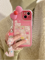 เคสไอโฟนน่ารัก การ์ตูนแมวสีชมพูเหมาะสำหรับเคสโทรศัพท์มือถือ Apple 14 iPhone 13 ใหม่ 13promax นุ่ม 12 หญิง 11