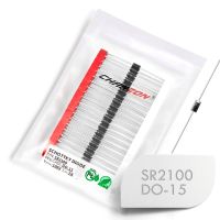 100 ชิ้น SR2100 SB2100 Schottky Barrier Rectifier ไดโอด 2A 100V DO-15 DO-204AC แกน 2 แอมป์ 100 โวลต์ SR 2100